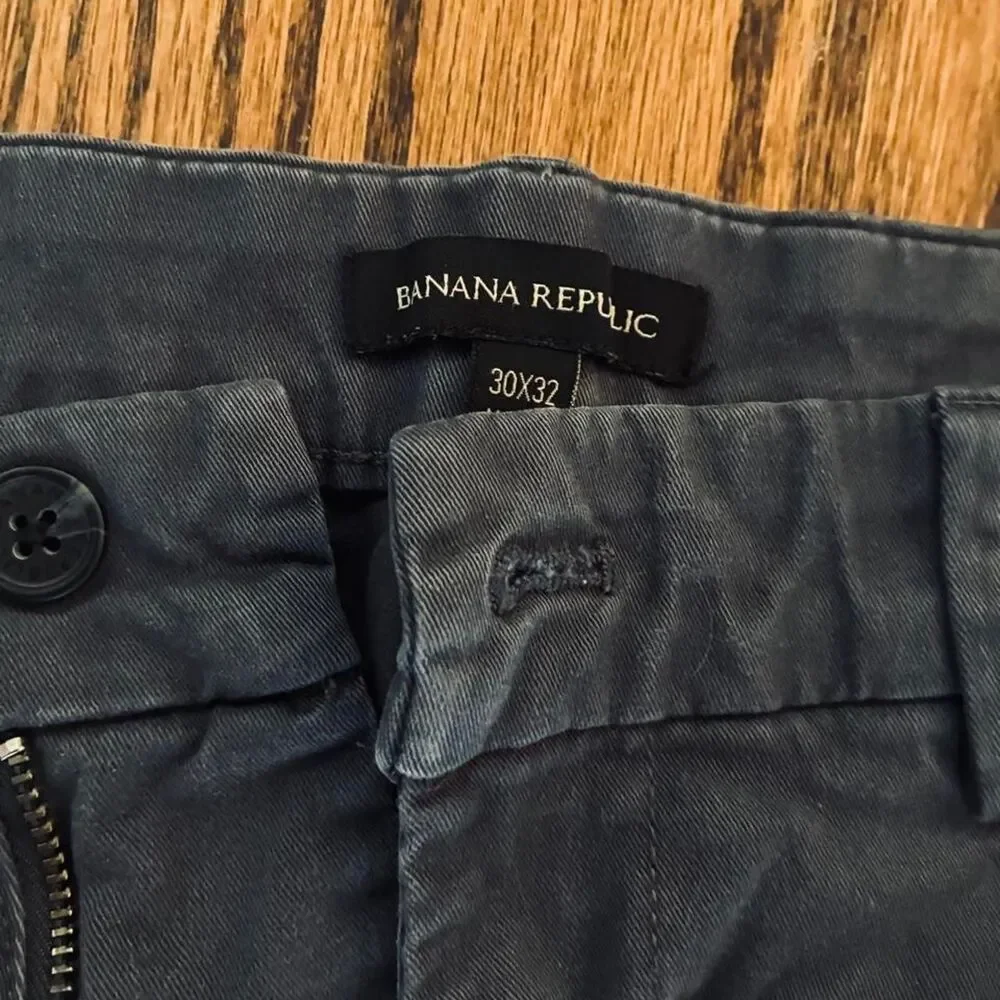 Banana-republic Men's Grey and Black Trousers